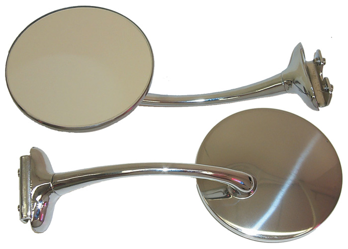 Brothers Trucks OPM072S - Outside Peep Mirror - Straight Arm-Chrome - 4-inch-Each