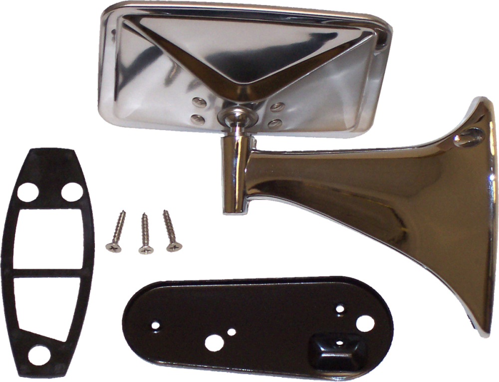 Brothers Trucks OMA72LH - Outside Mirror - Chrome - Rectangle - LEFT