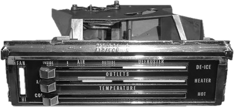 Brothers Trucks P0011-67 - Heater Control Assembly - with A/C - Black/Chrome