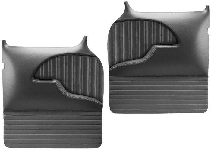 Brothers Trucks QDP059MBLACK - Custom Sport Door Panels - Black/Black Stitching - Pair