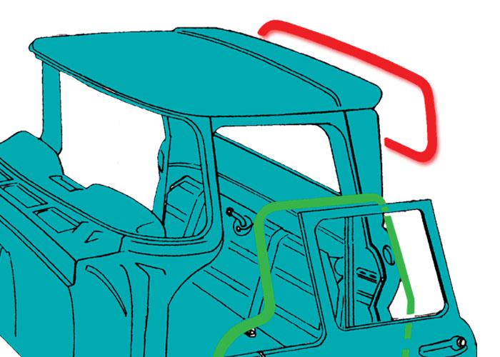 Brothers Trucks RWG66SC - Rear Window Seal - Small - Chrome