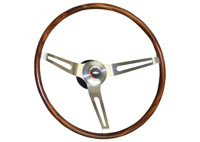 Brothers Trucks STR0WG1 - Custom Steering Wheel Kit - Walnut Grain - Bowtie