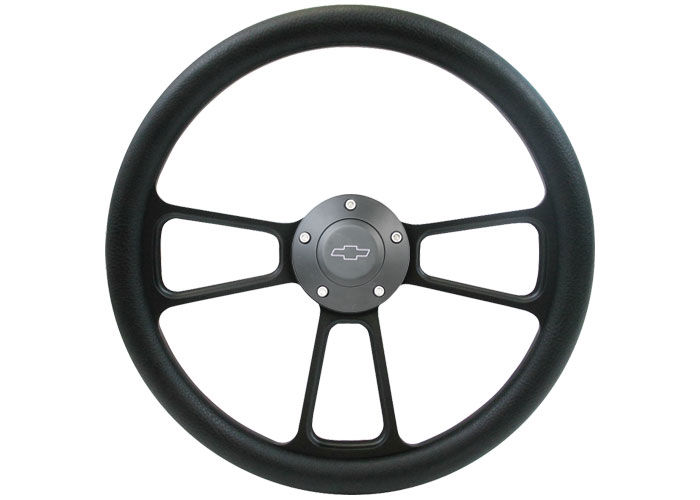 Brothers Trucks STRF8BB174-91 - Steering Wheel - Custom - Black/Black - Bowtie Brothers Trucks STRF8BB174-91 - Steering Wheel - Custom - Black/Black - Bowtie