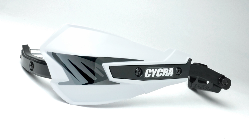 Cycra 1CYC-7801-42 - Vortex Hand Guard/w Universal U-Clamps - White Cycra 1CYC-7801-42 - Vortex Hand Guard/w Universal U-Clamps - White