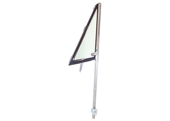 Brothers Trucks VWA72RHGREEN - Vent Window Assembly - Chrome - Green - Right