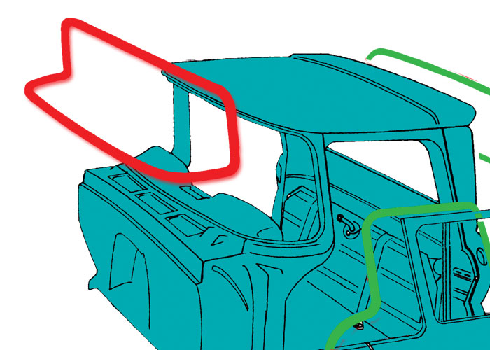Brothers Trucks W466000STANDARD - Windshield Seal - Standard Brothers Trucks W466000STANDARD - Windshield Seal - Standard