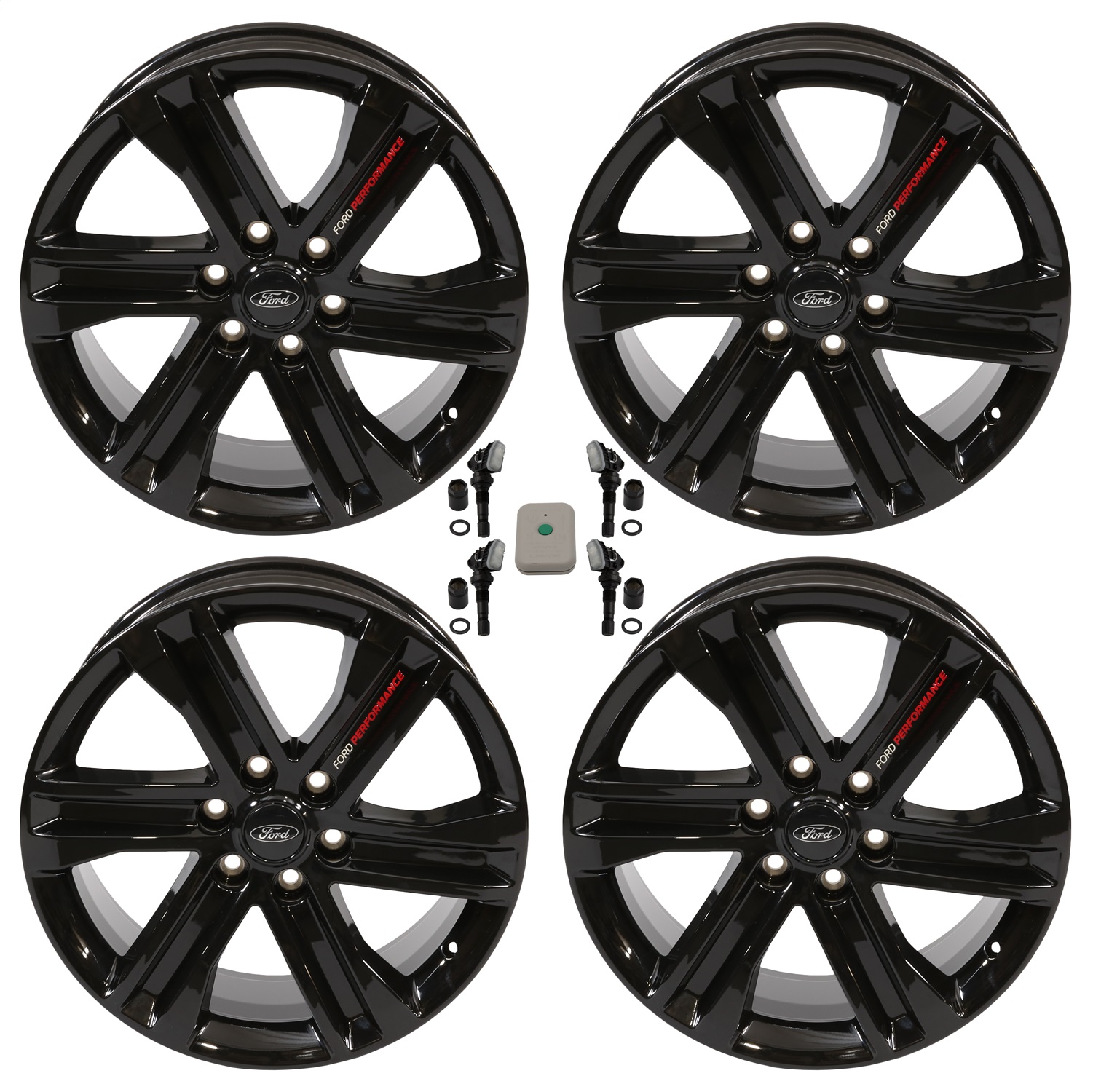 Ford Racing M-1007K-S2085F15BA - 2024 F-150 20x8.5in Gloss Black Wheel Kit
