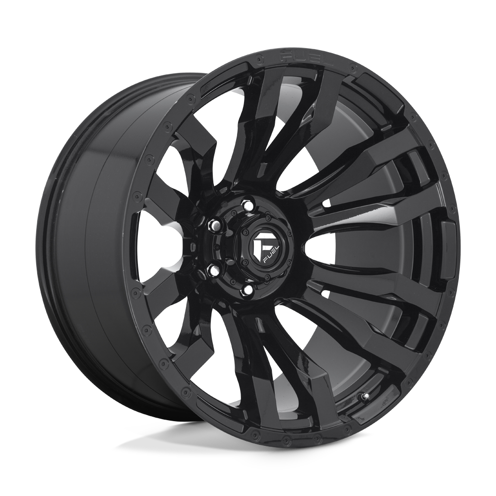 Fuel Wheels D67520907550US - Aluminum Wheels 20X9 Blitz D675 5 On 127 Gloss Black 71.5 Bore 1 Offset Multi Spoke 0 Lip Fuel Off Road Wheels