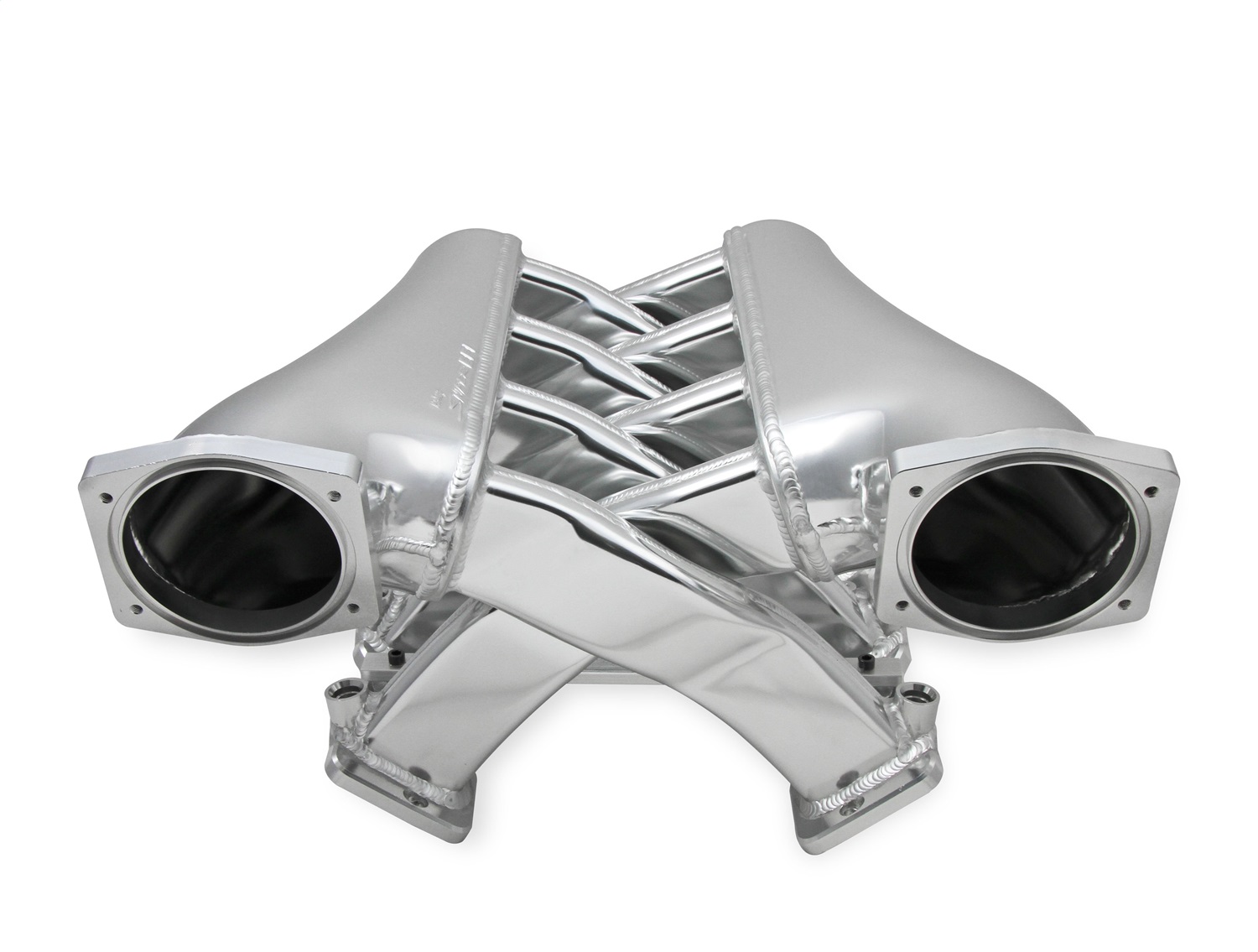Holley EFI 822241 - EFI Intake Manifold; Upper; Fits w/LS3/L92 Engines; EV1 Injectors Only; Dual Plenum; 102mm; 12.75 in. Runners; Incl. Fuel Rail Kit; Fabricated; Silver;