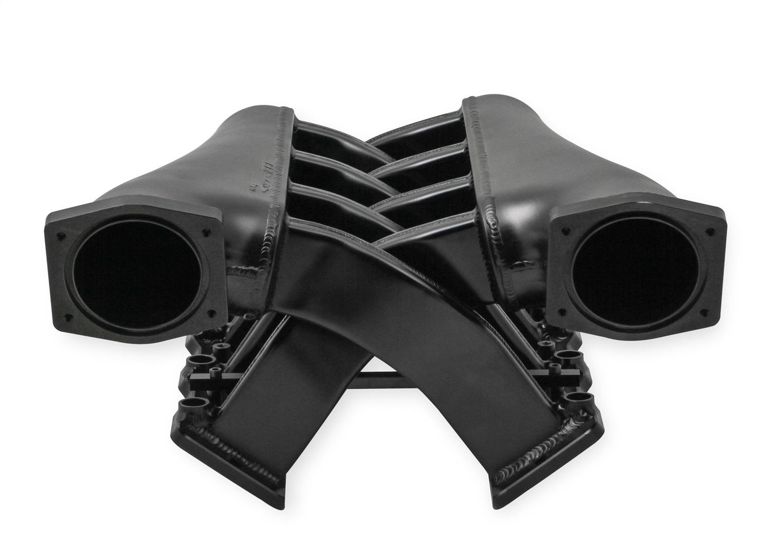 Holley EFI 822202 - EFI Intake Manifold; Upper; Fits w/LS3/L92 Engines; EV1 Injectors Only; Dual Plenum; 92mm; 12.75 in. Runners; Incl. Fuel Rail Kit; Fabricated; Black;