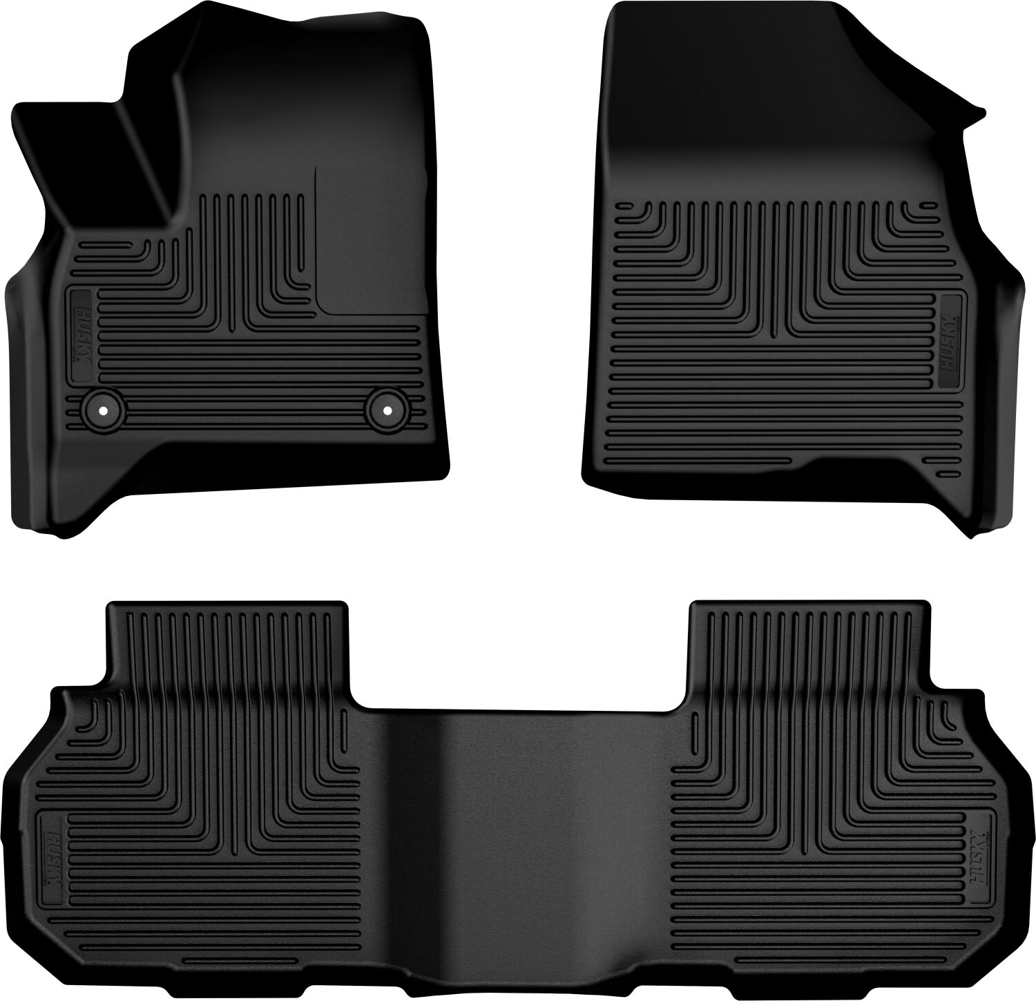 Husky Liners 95321 - 24-25 Chevrolet Traverse Weatherbeater Front & 2nd Seat Floorliner (3pc Set) - Blk