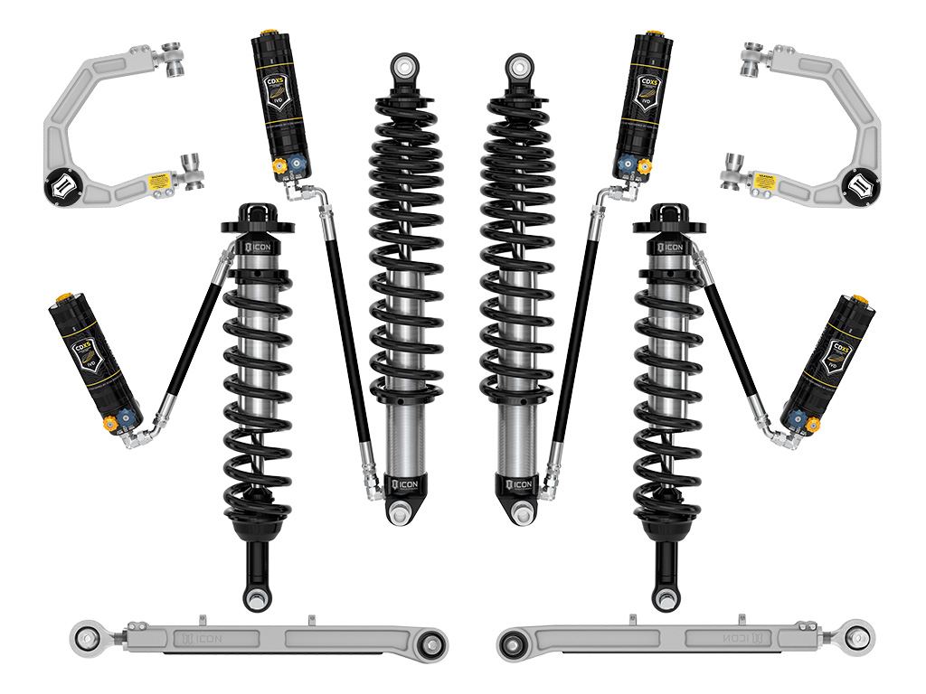 Icon K40006D - 2021-2023 Ford Bronco, Non-Sasquatch, 3-4" Lift, Stage 6 Suspension System, CDXS, Billet Icon K40006D - 2021-2023 Ford Bronco, Non-Sasquatch, 3-4" Lift, Stage 6 Suspension System, CDXS, Billet
