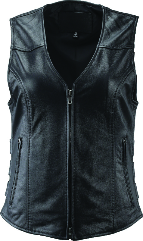 Kuryakyn 094417 - Leather By River Road Plains Leather Vest Black Womens - 3XL