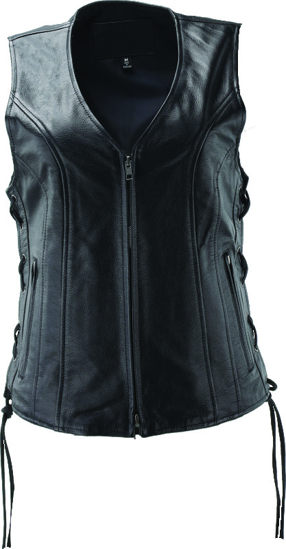 Kuryakyn 094448 - Leather By River Road Sapphire Leather Vest Black Womens - 2XL