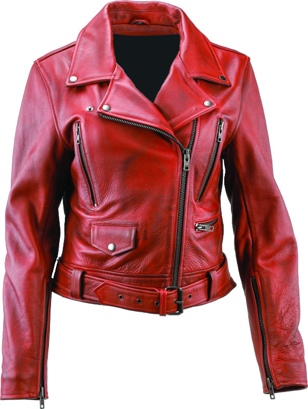 Kuryakyn 094393 - Leather By River Road Arabian Spice Leather Jacket Red Womens - Small