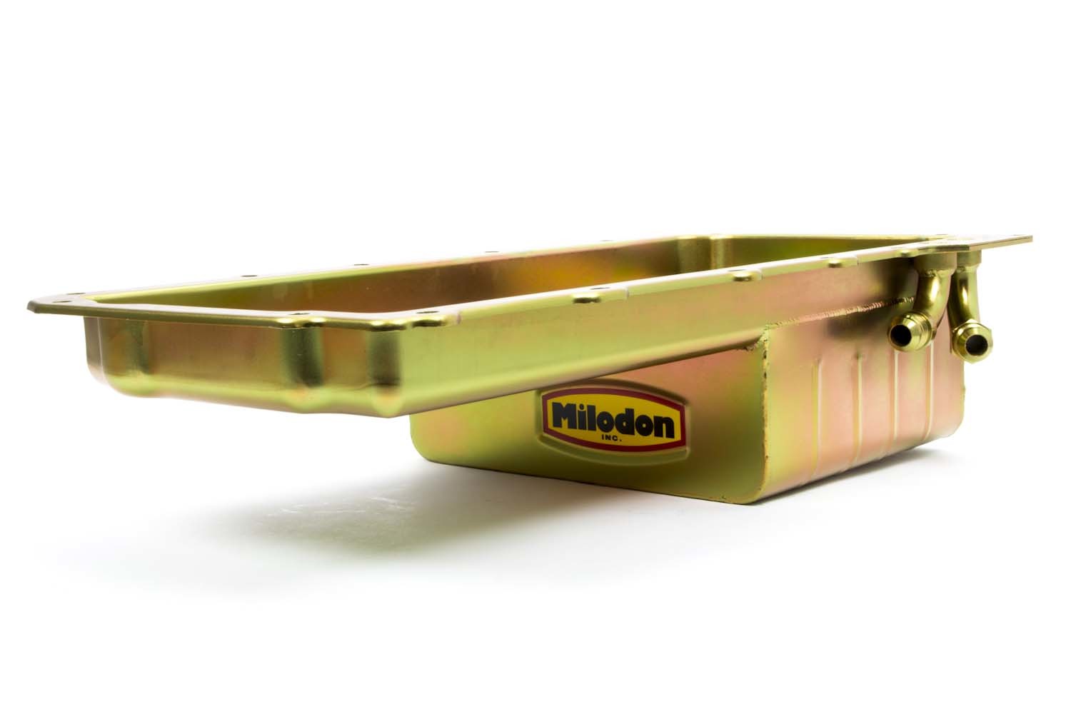 Milodon 31527 - Engine Oil Pan - Oval Track - Rear Sump - 7 qt - 5.25 in Deep - Steel - Cadmium - GM LS-Series - Each Milodon 31527 - Engine Oil Pan - Oval Track - Rear Sump - 7 qt - 5.25 in Deep - Steel - Cadmium - GM LS-Series - Each