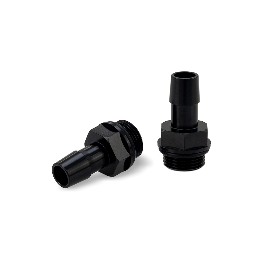 Mishimoto MMFT-M20-12BK - 2pcs. M20x1.5 1/2in Aluminum Catch Can Fittings - Black