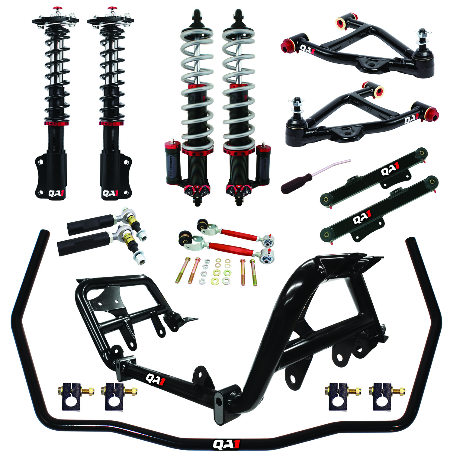 QA1 DK43-FMM2 - 87-89 Ford Mustang Level 3 Drag Kit w/ Shocks QA1 DK43-FMM2 - 87-89 Ford Mustang Level 3 Drag Kit w/ Shocks