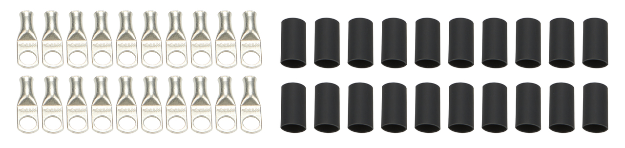 QuickCar 57-583-20 - Ring Terminals 1/2in 6 Ga w/Heat Shrink 20pk