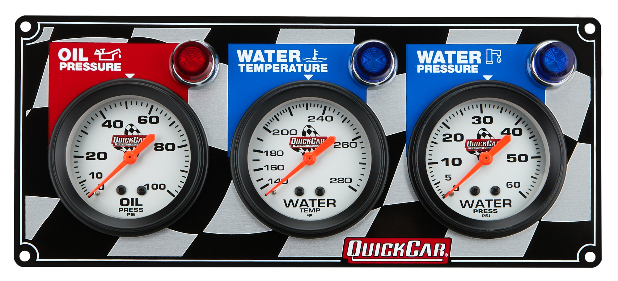 QuickCar 61-6016 - 3 Gauge Panel OP/WT/WP QuickCar 61-6016 - 3 Gauge Panel OP/WT/WP