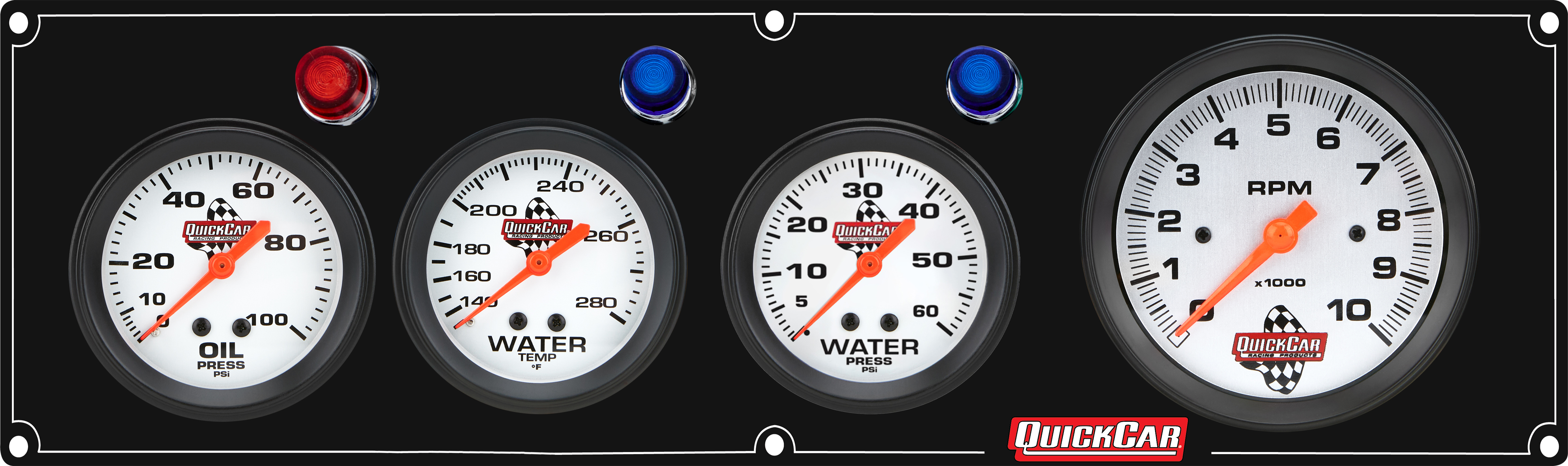 QuickCar 61-67463 - 3-1 Gauge Panel OP/WT/WP Black QuickCar 61-67463 - 3-1 Gauge Panel OP/WT/WP Black