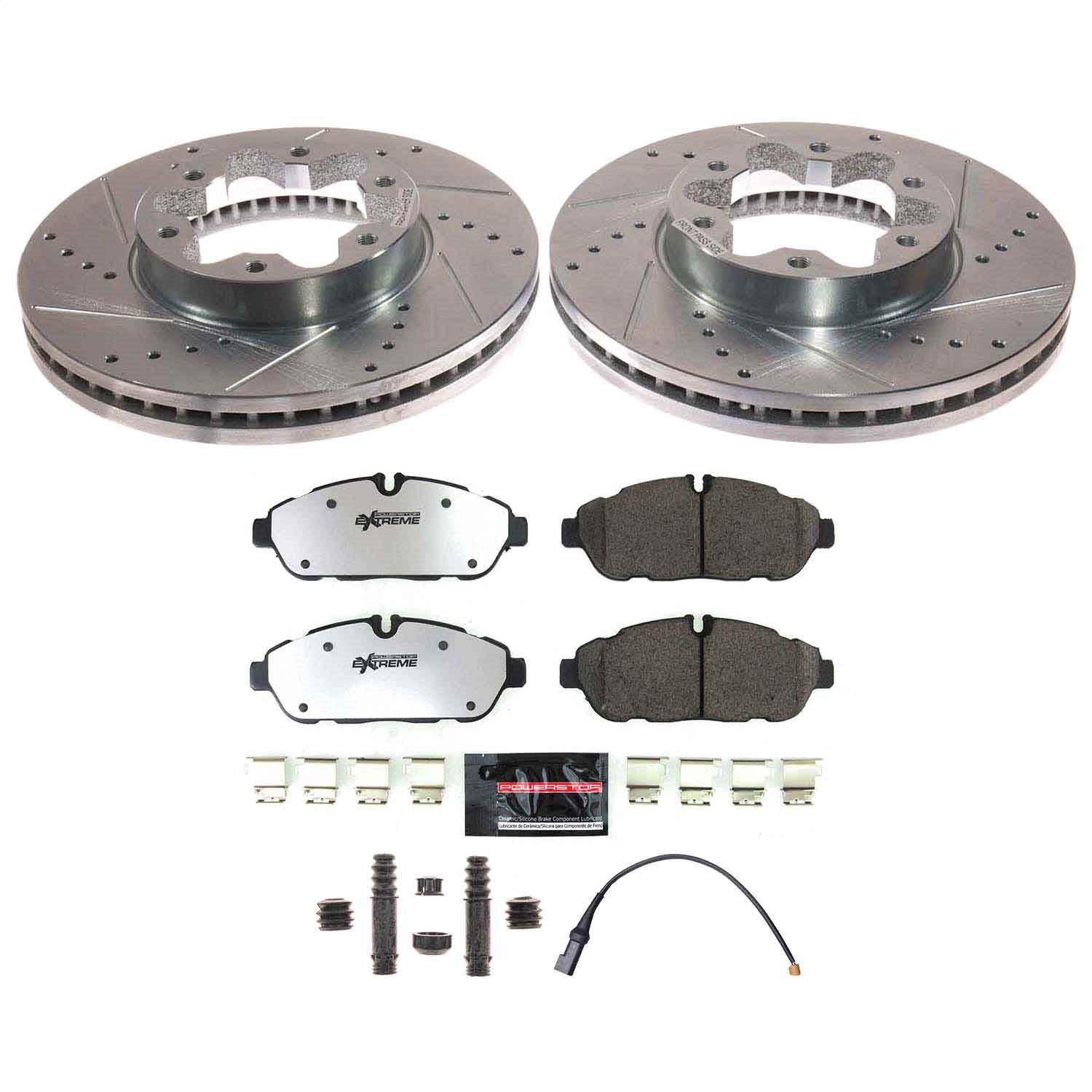 PowerStop K8980-36 - Power Stop 20-23 Ford Transit-150 Front Z36 Truck & Tow Brake Kit