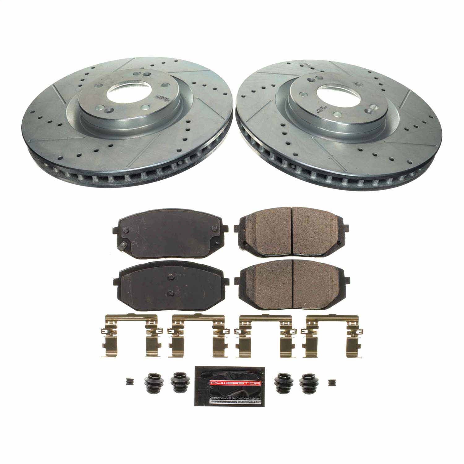 PowerStop K9008 - Power Stop 22-24 Hyundai Tucson Front Z23 Evolution Brake Kit