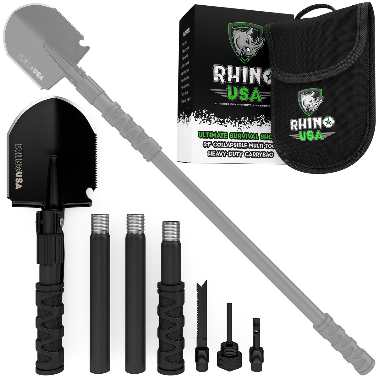 Rhino USA RNO-SURVIVAL-SHOVEL - Ultimate Survival Shovel Rhino USA RNO-SURVIVAL-SHOVEL - Ultimate Survival Shovel