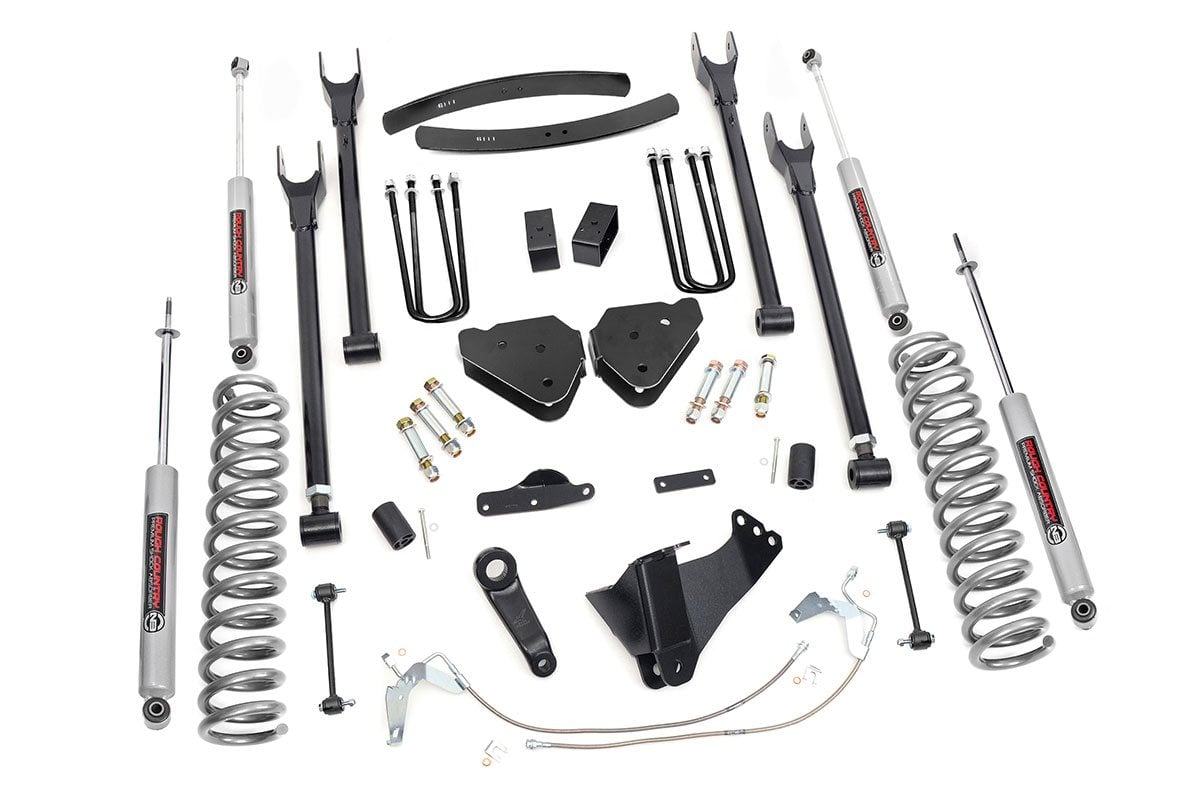 Rough Country 584.20 - 6 Inch Lift Kit - Diesel - 4 Link - Ford F-250/F-350 Super Duty 4WD (08-10)