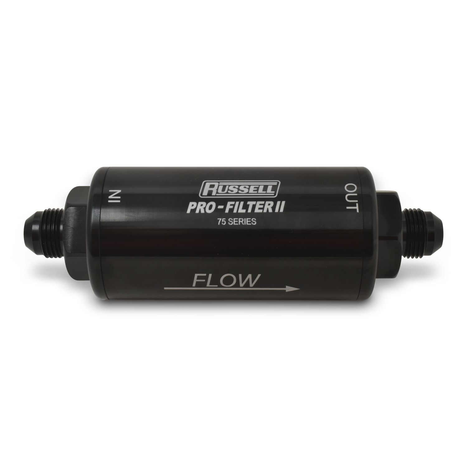 Russell 751001 - Performance ProFilter 2 Fuel Filter 6 1/4in Long 10 Micron 10AN Male In/Out - Black Russell 751001 - Performance ProFilter 2 Fuel Filter 6 1/4in Long 10 Micron 10AN Male In/Out - Black