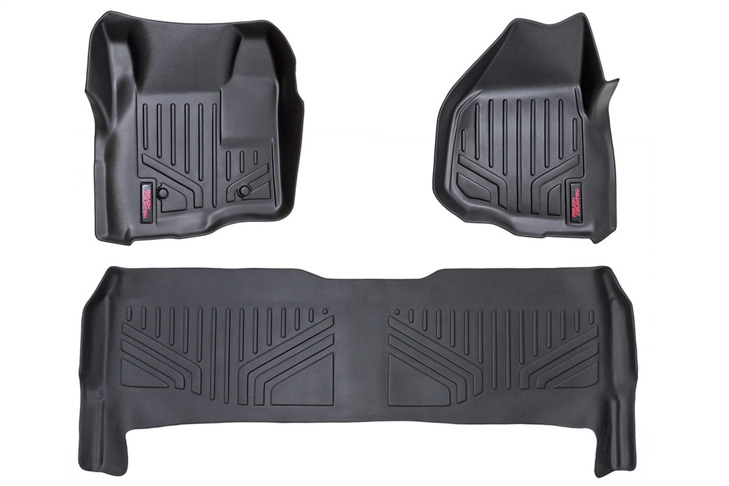 Rough Country M-51223 - Floor Mats - FR & RR - Depressed Pedal - Ford F-250/F-350 Super Duty (11-16)