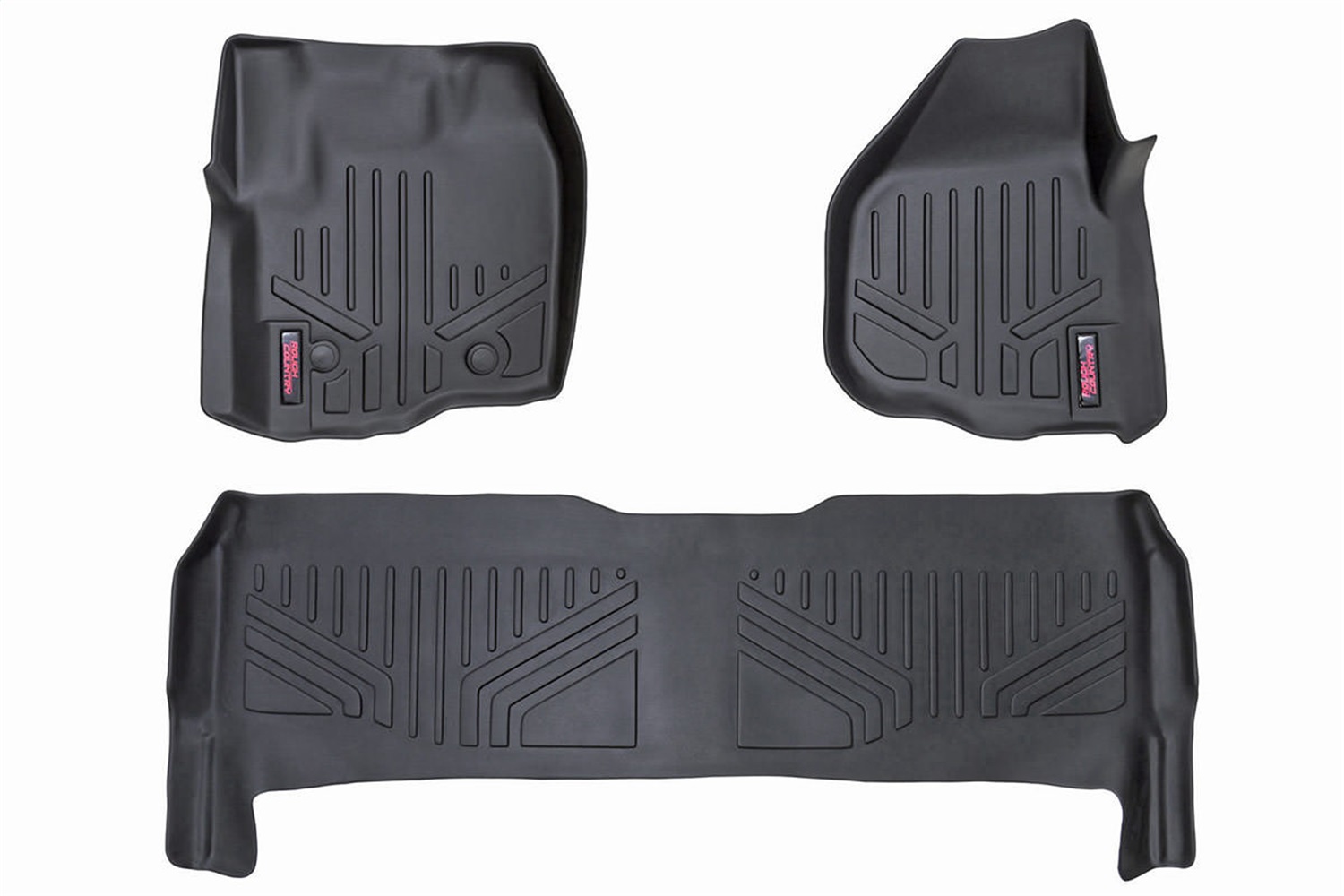 Rough Country M-51213 - Floor Mats - FR & RR - Raised FR Pedal - Ford F-250/F-350 Super Duty (12-16)