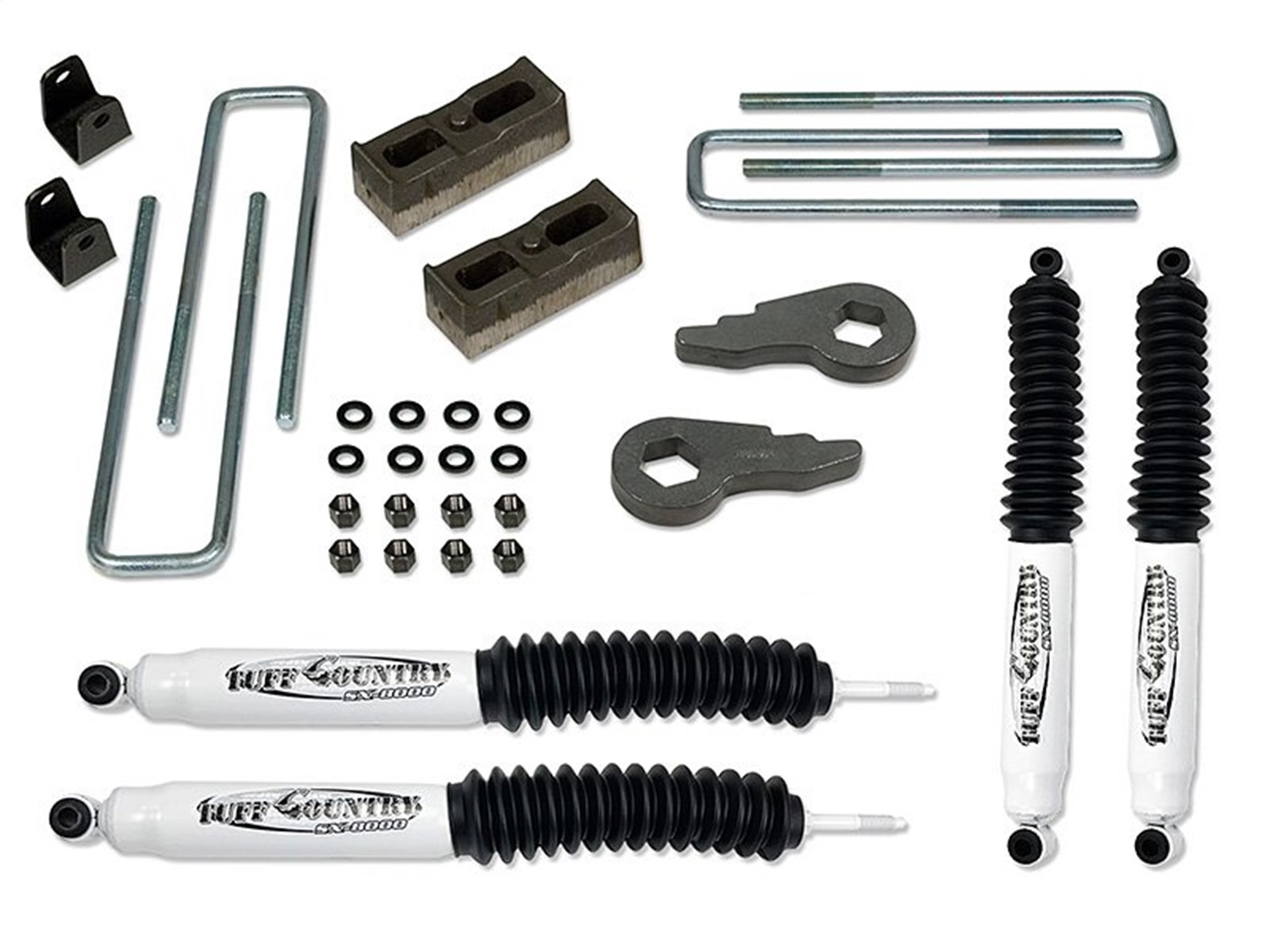 Tuff Country 12964KN - 2 Inch Lift Kit 01-10 Silverado/Sierra 2500HD 4x4 & 2WD w/Rear Lift Blocks and SX8000 Shocks Purple Key