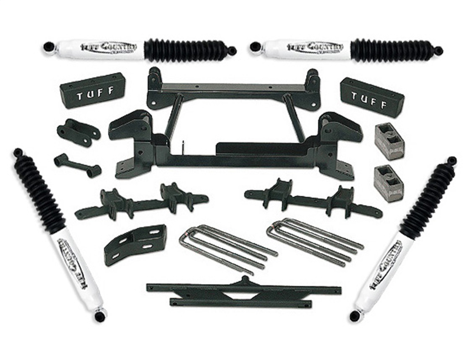 Tuff Country 14854KN - 4 Inch Lift Kit 92-98 Chevy/GMC Suburban 2500 8 Lug w/ SX8000 Shocks Fits Models with stamped lower Control Arms