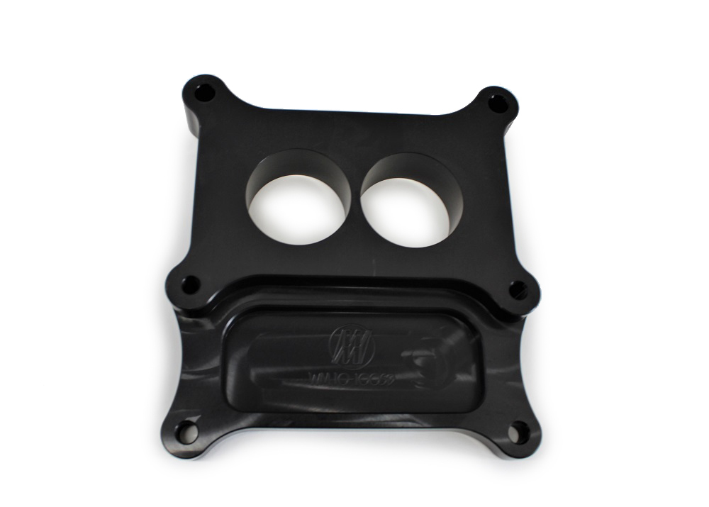 Wehrs Machine WM10-100SB - Carb Adapter 2bbl to 4bb 1in Thk w/Straigh Bores