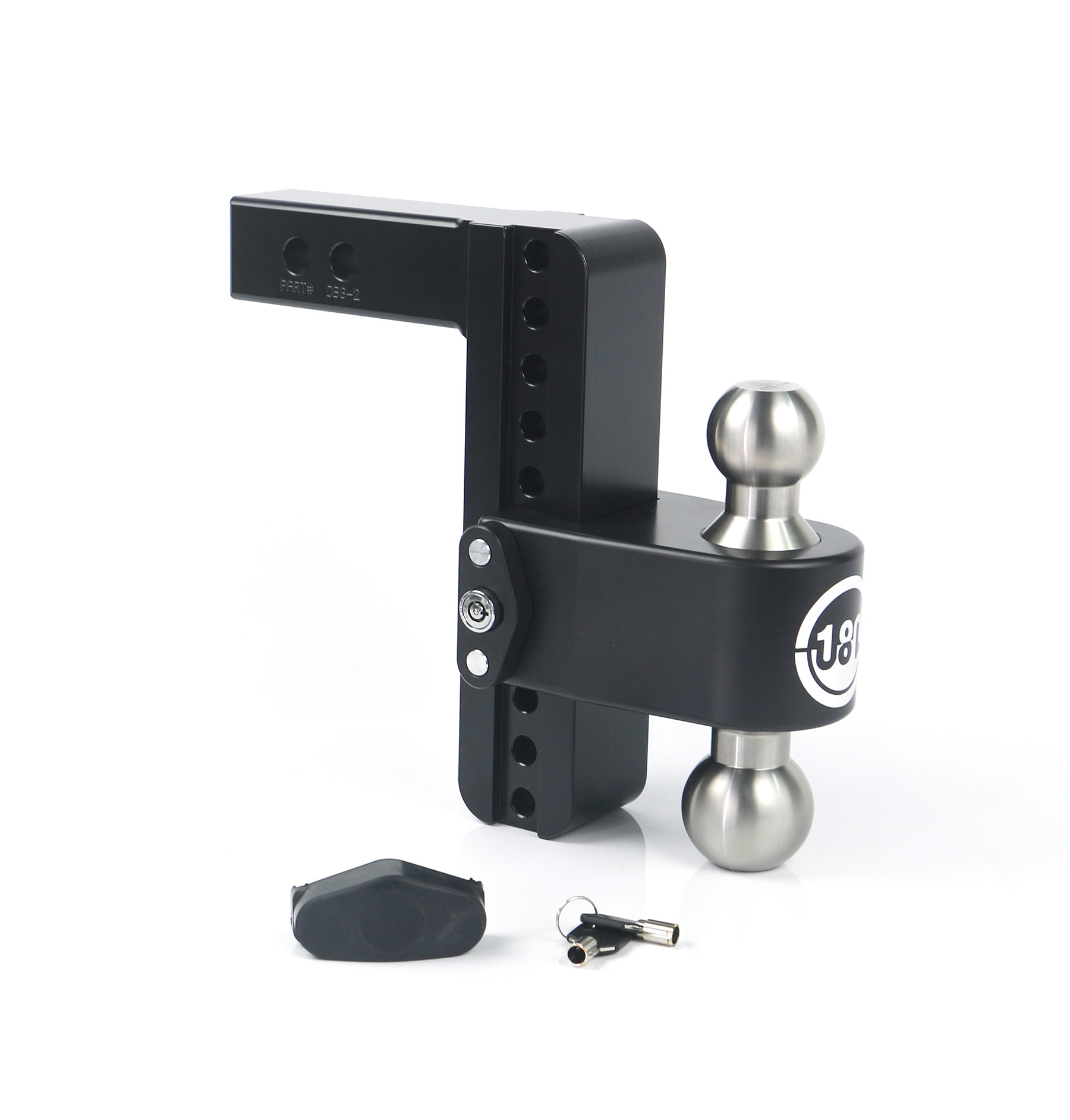 Weigh Safe LTB8-2-CER-BLA - 180 Hitch 8in Drop Hitch & 2in Shank (8K/12.5K GTWR) - Black Cerakote