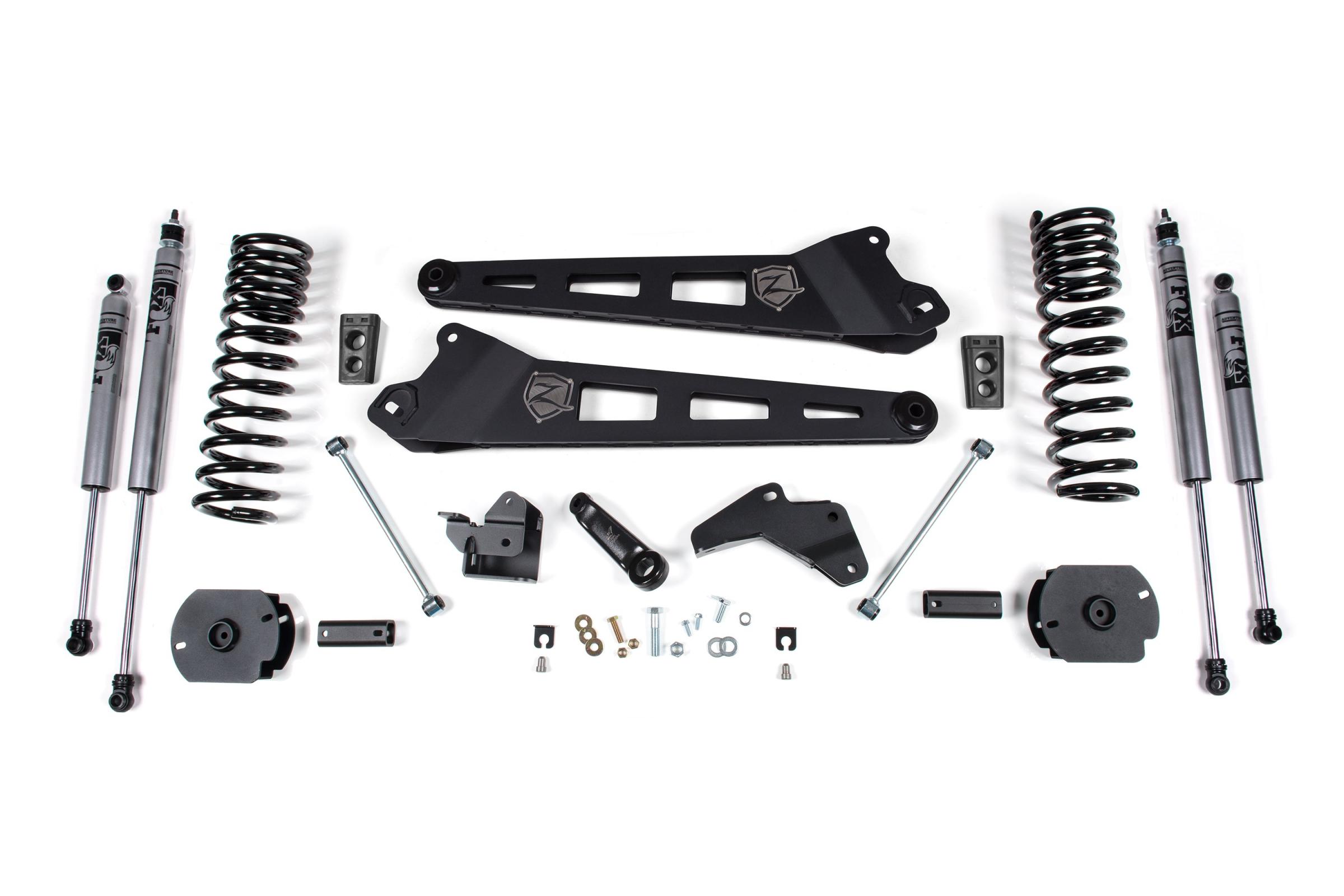Zone Offroad ZOND55F - 14-18 RAM 2500 4.5 Inch Replacement Radius Arm Lift Kit Diesel Fox Shocks  Offroad