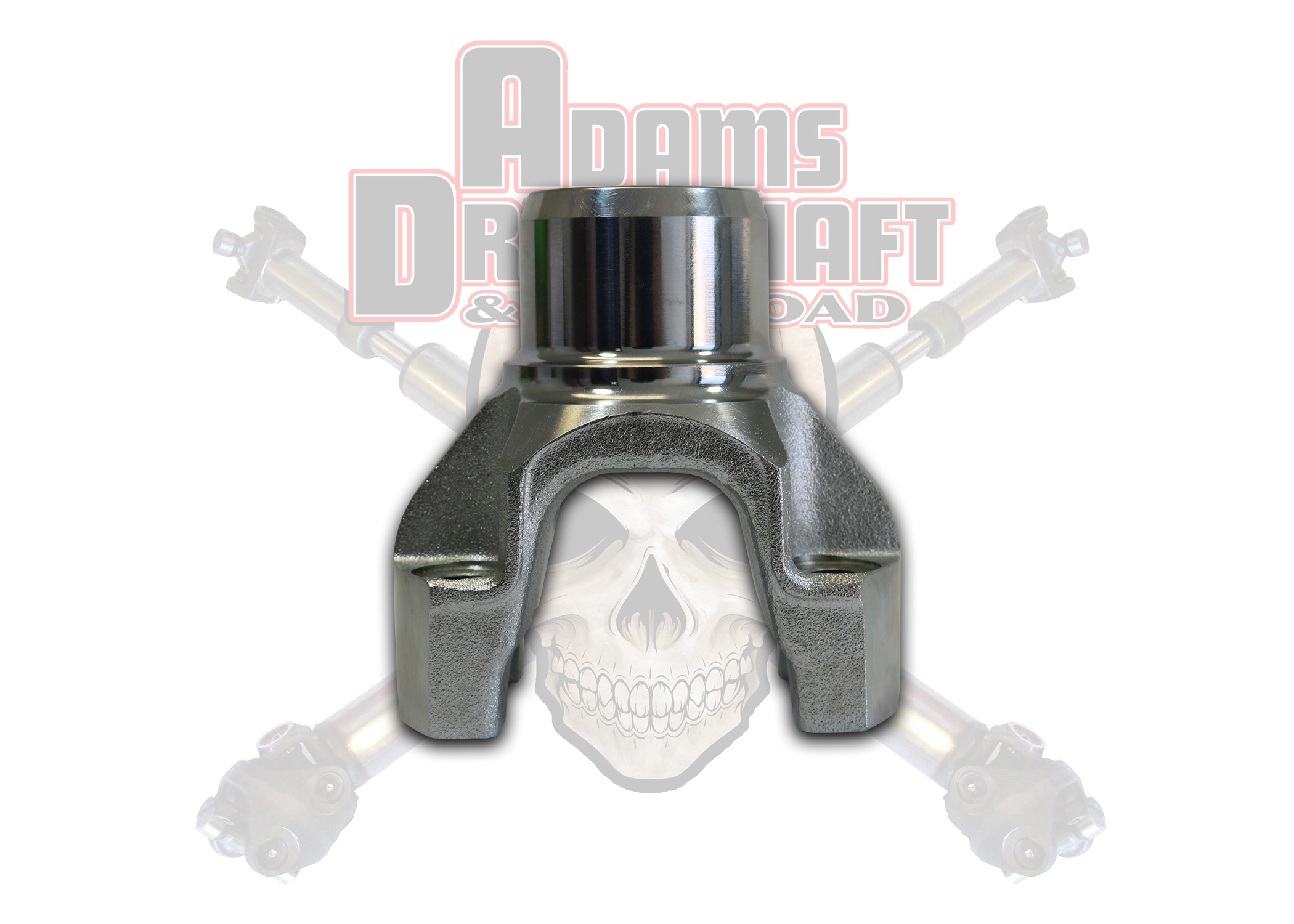 Adams Driveshaft ASDFFJK-PMCV01 - Adams Forged Jeep JK Front 1350 Series Half Round CV Transfer Case Yoke