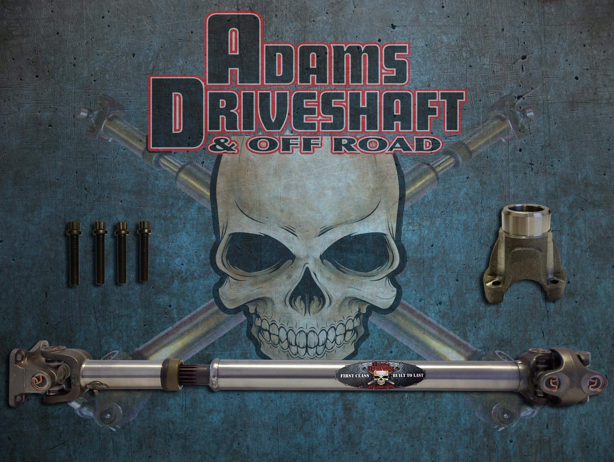 Adams Driveshaft ASDJK-1310F-S - JK Front 1310 CV Driveshaft Solid U-Joints Extreme Duty Series