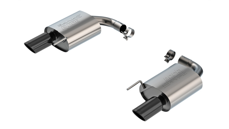 Borla 11986BC - 2024-2025 Ford Mustang Eco Boost 2.3L S-Type Axle Back Exhaust w/ Black Chrome Tips
