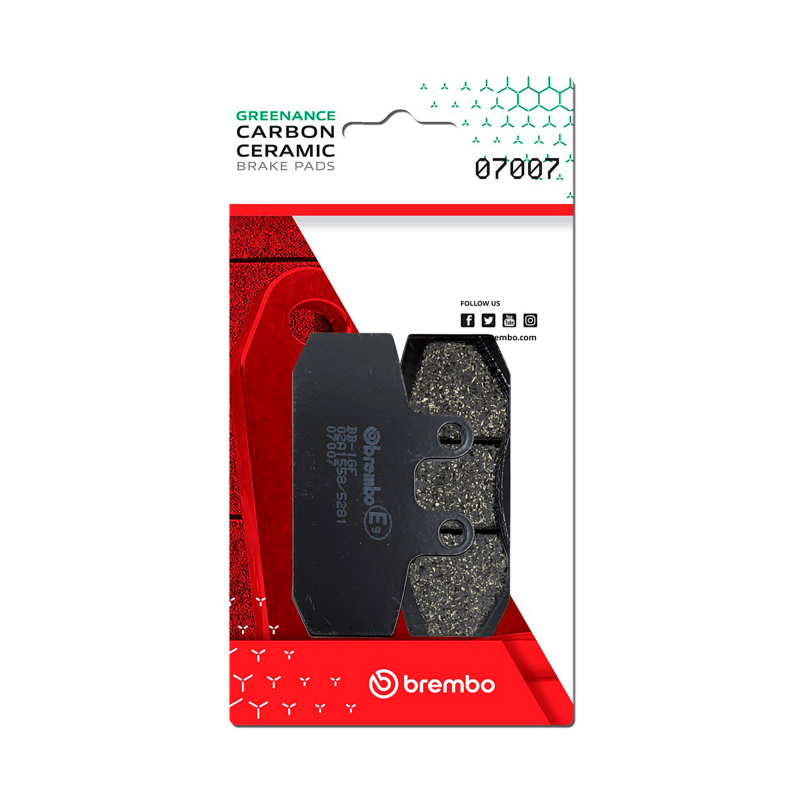 Brembo 07007 - OE Honda Sj Carbon Ceramic Brake Pad - Front