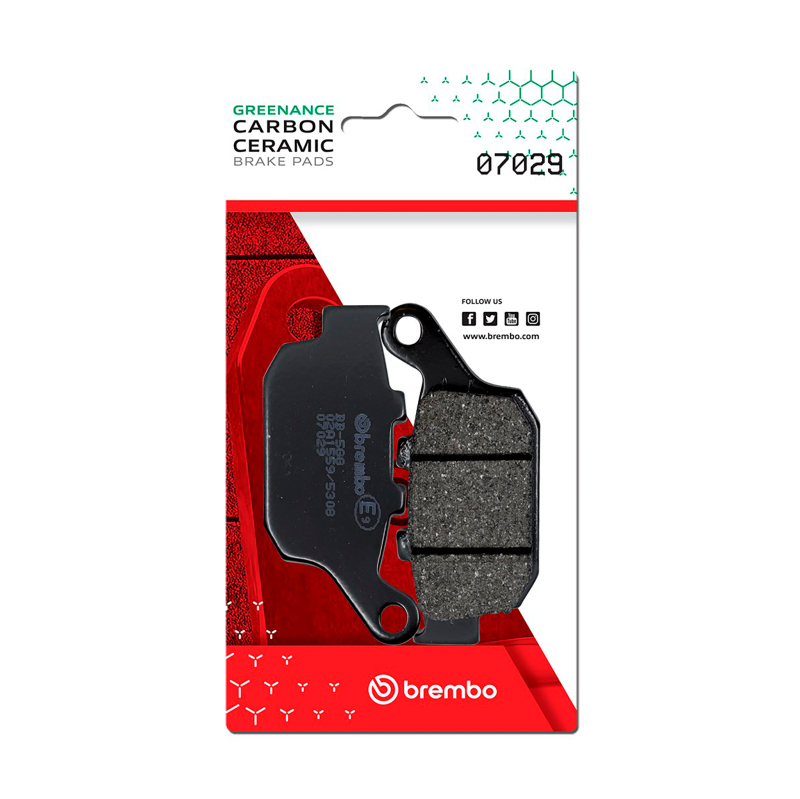 Brembo 07029 - OE Honda Fes Carbon Ceramic Brake Pad - Rear