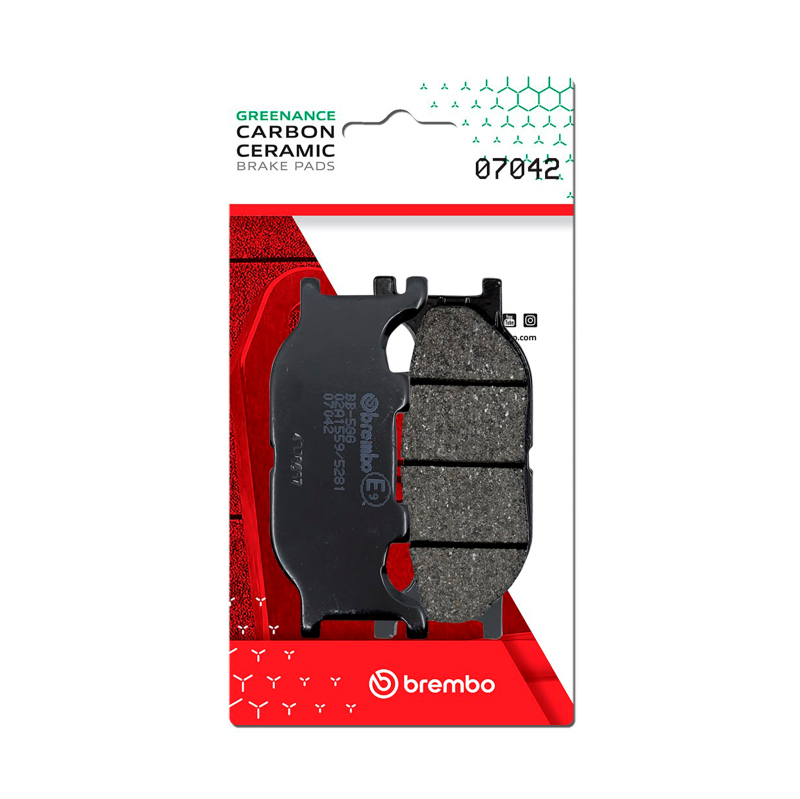 Brembo 07042 - OE Italjet Jupiter/Mbk Skyliner/Yamaha Tmax/Yamaha Yp Carbon Ceramic Brake Pad - Front Brembo 07042 - OE Italjet Jupiter/Mbk Skyliner/Yamaha Tmax/Yamaha Yp Carbon Ceramic Brake Pad - Front