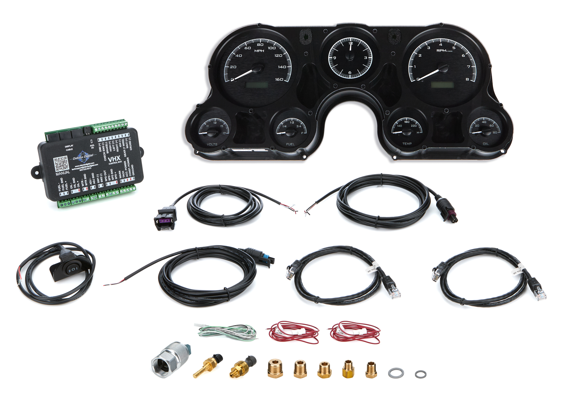 Dakota Digital VHX-67C-PA-K-W - 1967-72 Chevy Truck VHX Instrument System