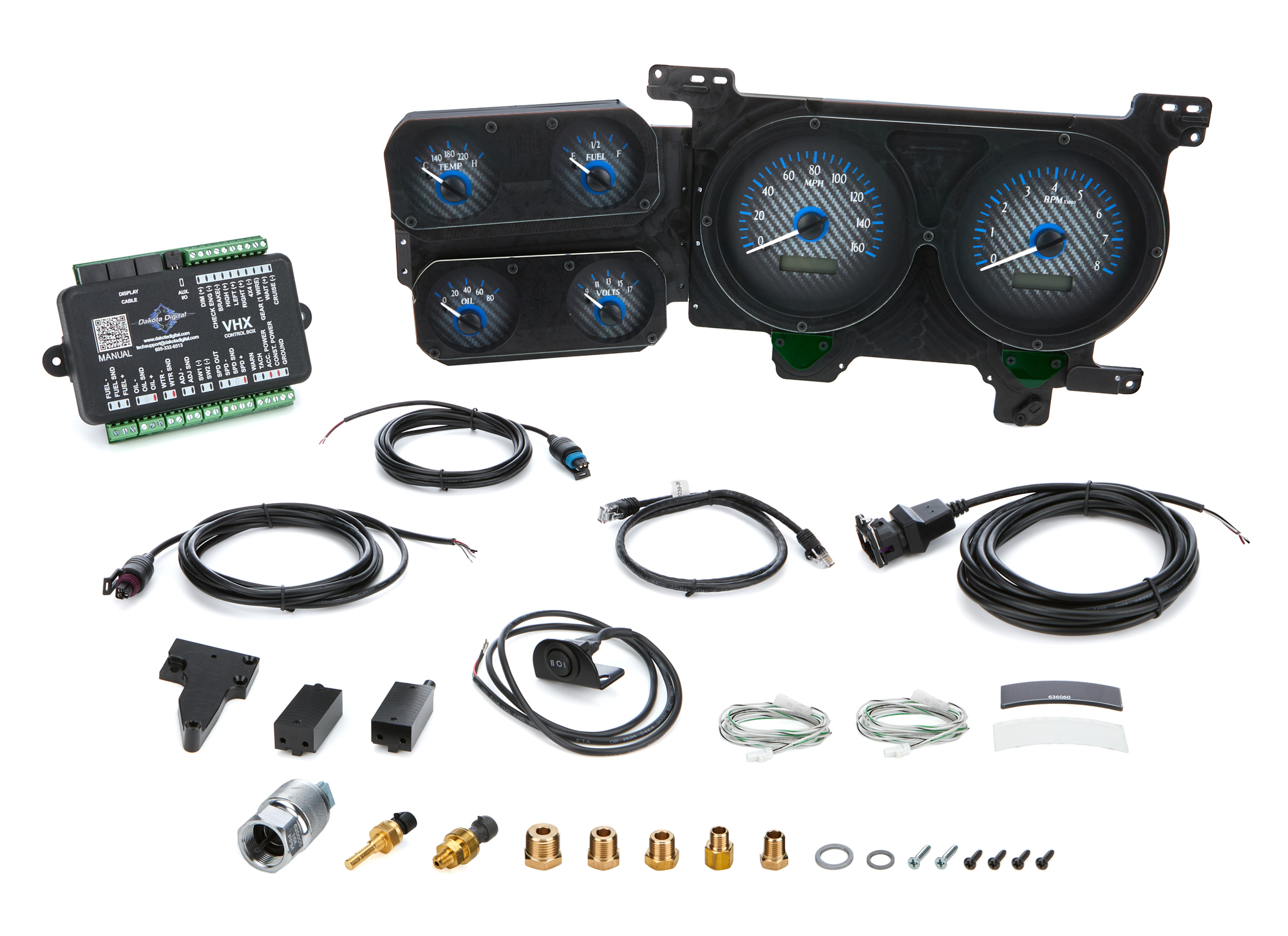 Dakota Digital VHX-73C-PU-C-B - 1973-87 Chevy Pickup VHX Instrument System
