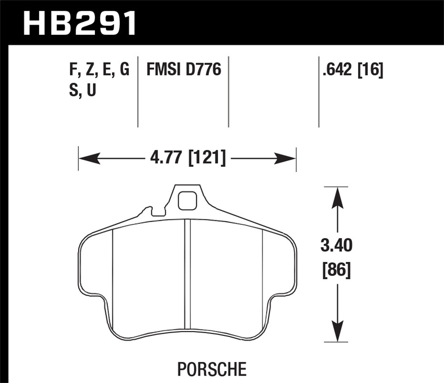Hawk HB291Z.642 - Performance Ceramic Disc Brake Pad Hawk HB291Z.642 - Performance Ceramic Disc Brake Pad