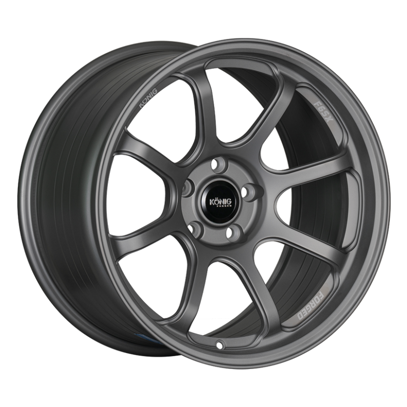 Konig F6SX1851240G - Forged F6SX 18x11 5x112 ET40 Satin Grey Wheel (Knurled Bead)