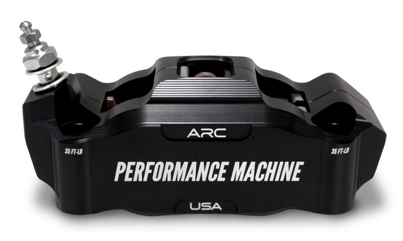 Performance Machine 0052-2426-MB - 125 x4 Race Series Radial Mount Caliper with ARC - Right - Black Ano Performance Machine 0052-2426-MB - 125 x4 Race Series Radial Mount Caliper with ARC - Right - Black Ano