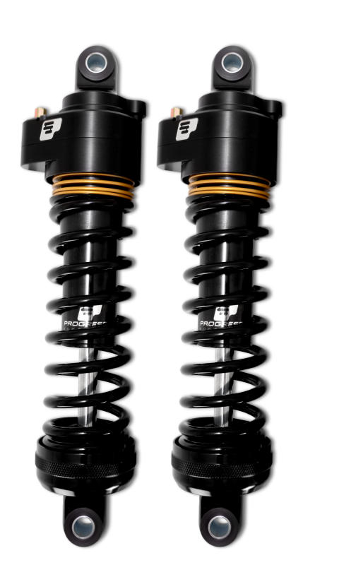 Progressive Suspension 944-4019UL-QPS - Progressive Harley Ultra Low-QPS 944 Series Shocks, 12.5in, 11in Ride Height Heavy Duty - Black / G