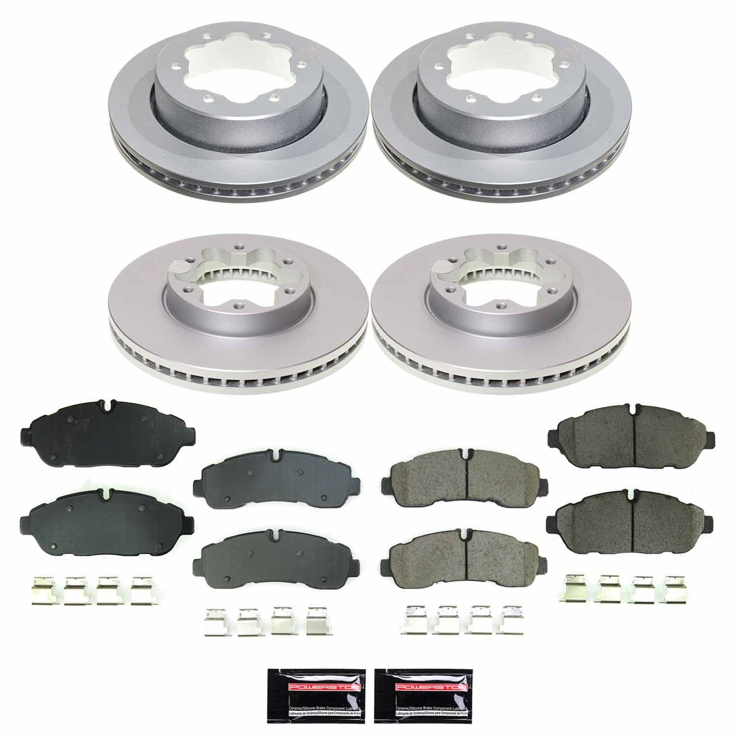 PowerStop CRK8984 - Power Stop 20-23 Ford Transit-350 HD Front and Rear Z17 Coated Brake Kit PowerStop CRK8984 - Power Stop 20-23 Ford Transit-350 HD Front and Rear Z17 Coated Brake Kit